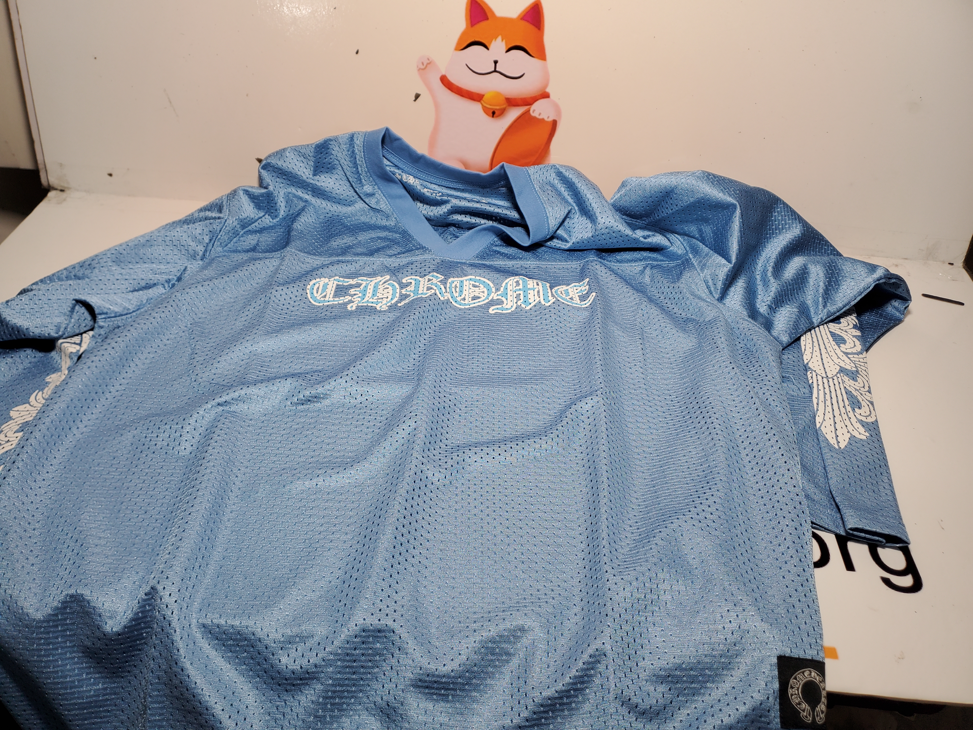 Chrome Hearts Sports Mesh Warm Up Jersey Blue