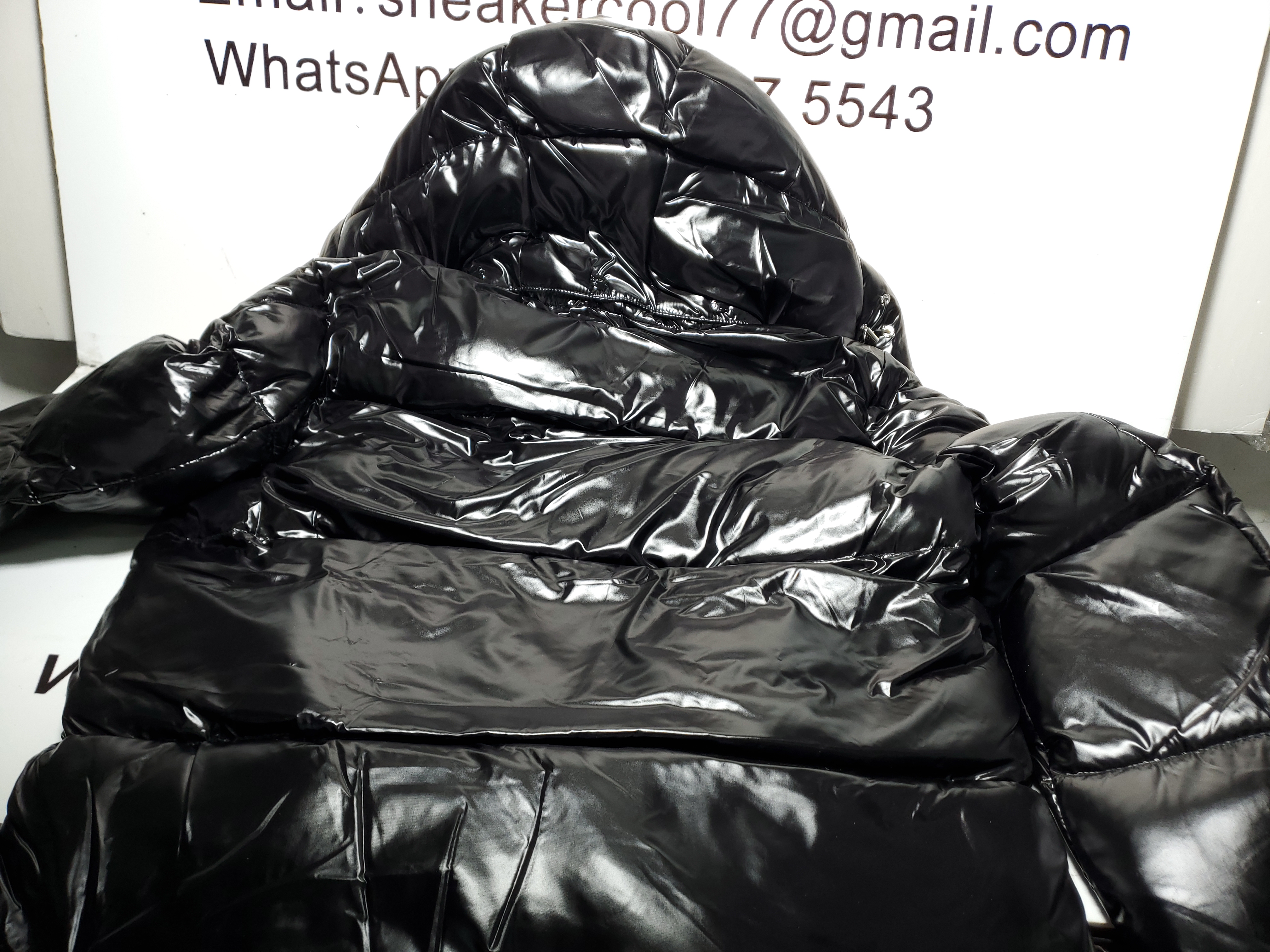 Moncler tricolor ribbon down jacket