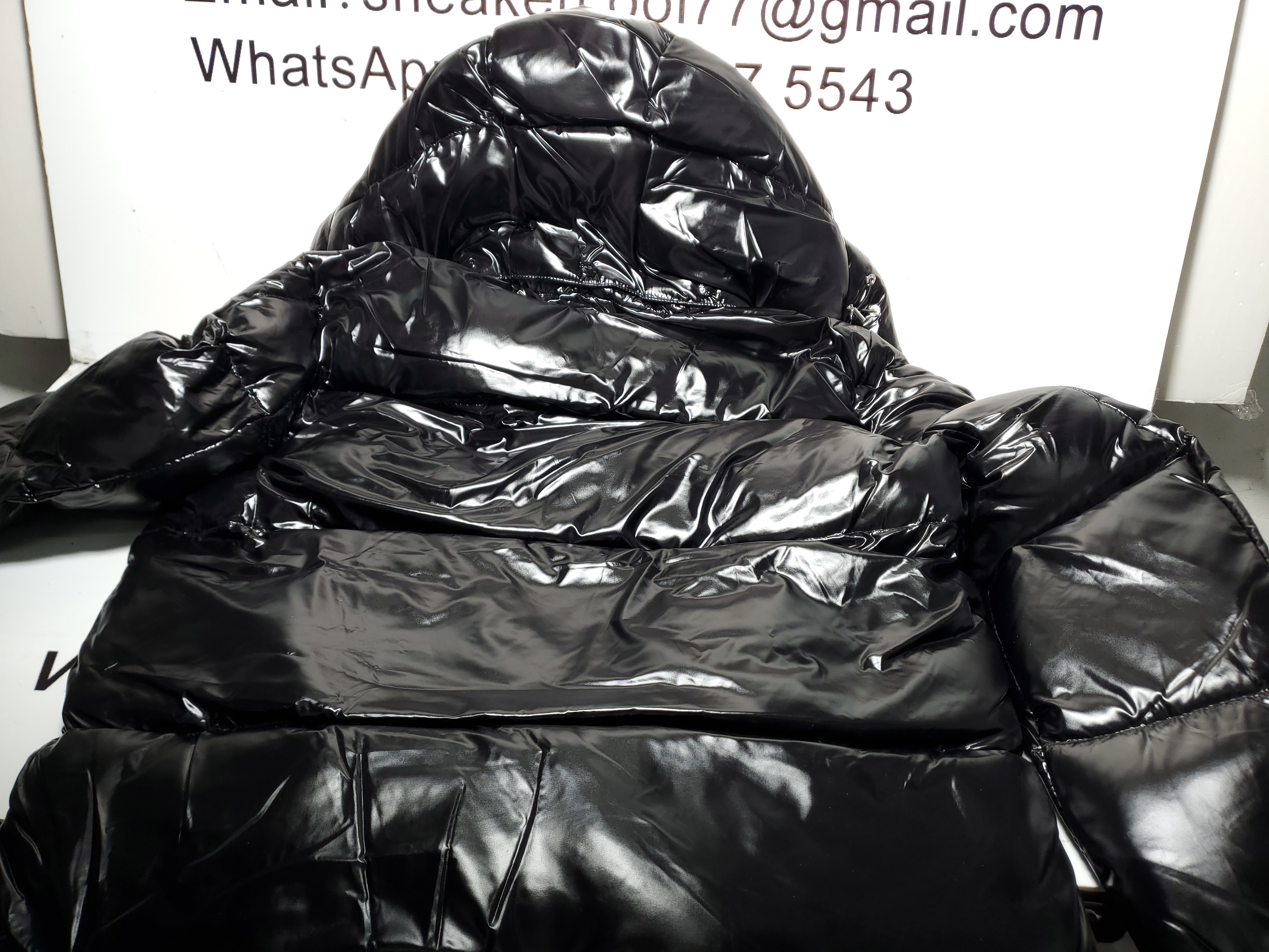 Moncler tricolor ribbon down jacket