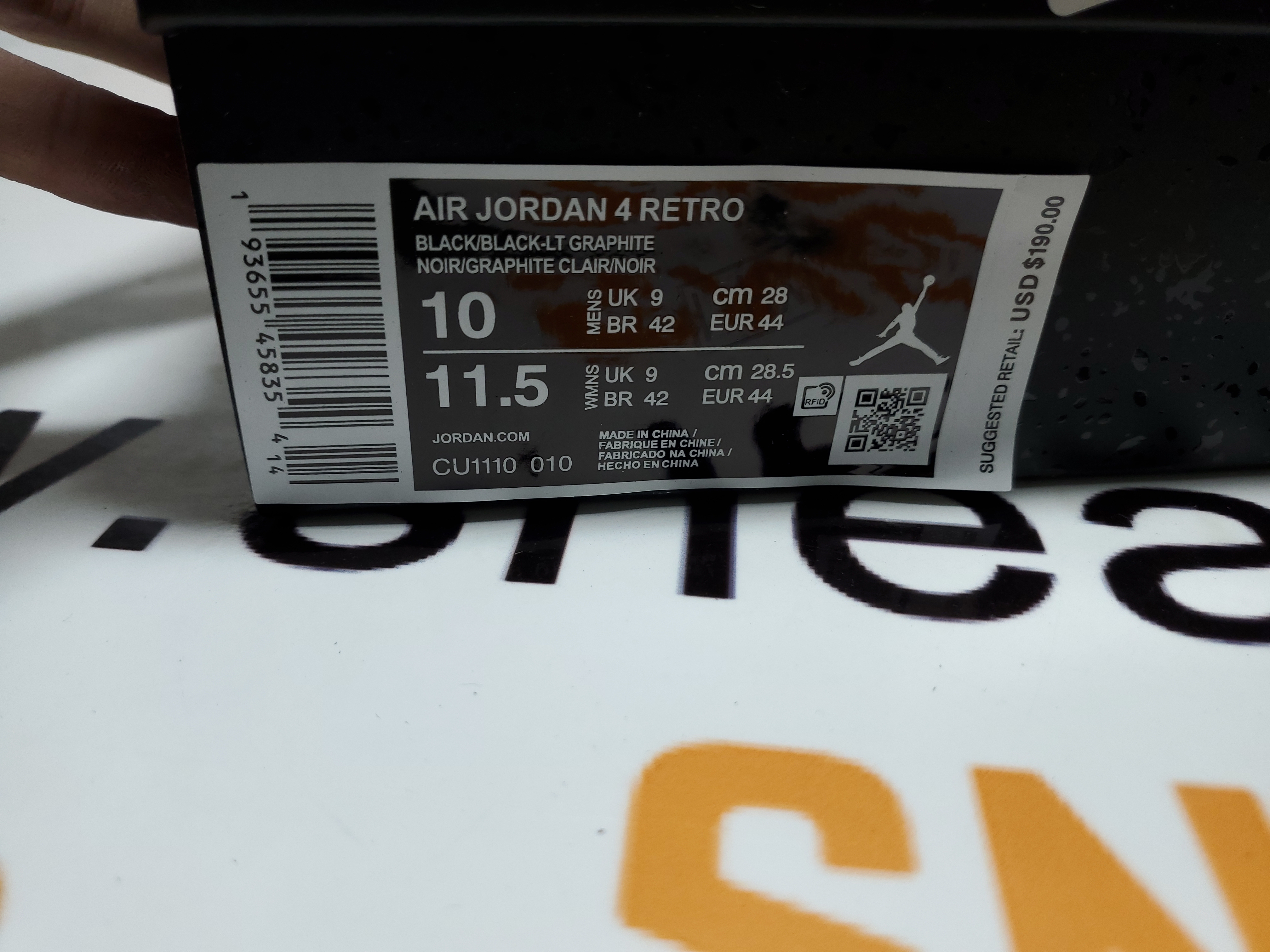 PKGoden Jordan 4 Retro Black Cat CU1110-010