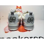 PKGoden Louis Vuitton Leather lace up Fashionable Board Shoes White Gray 1ACQP4 