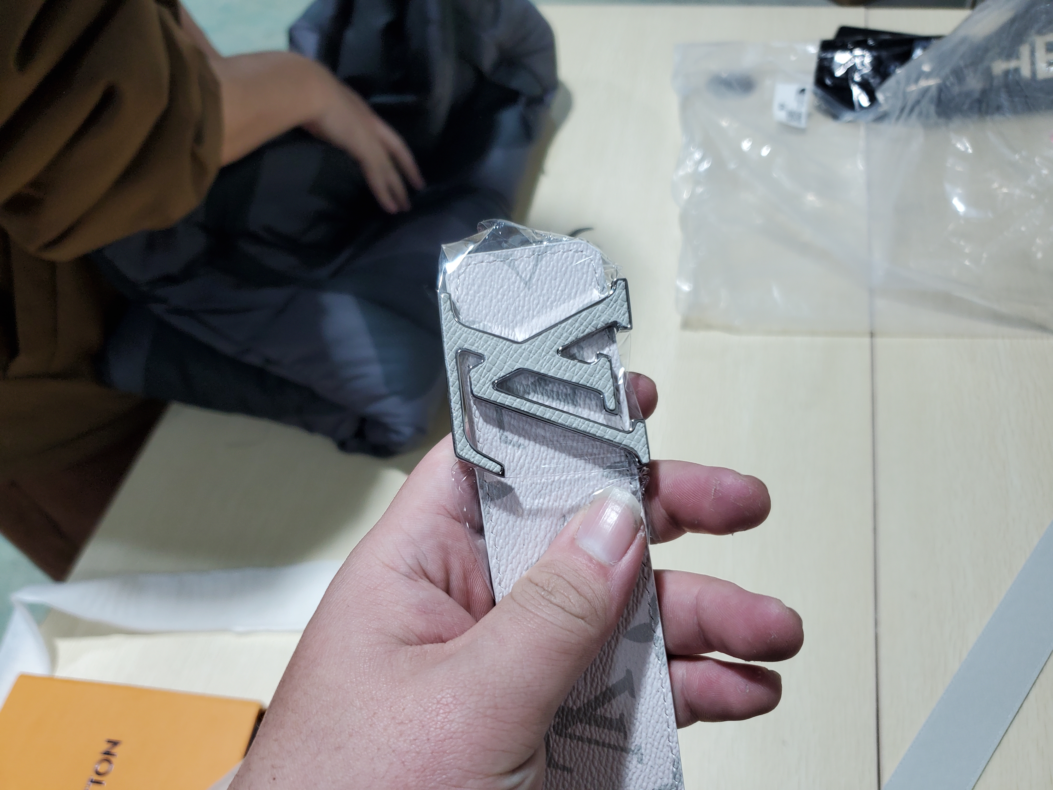 Louis Vuitton Lv “initiales’ Reversible Belt White