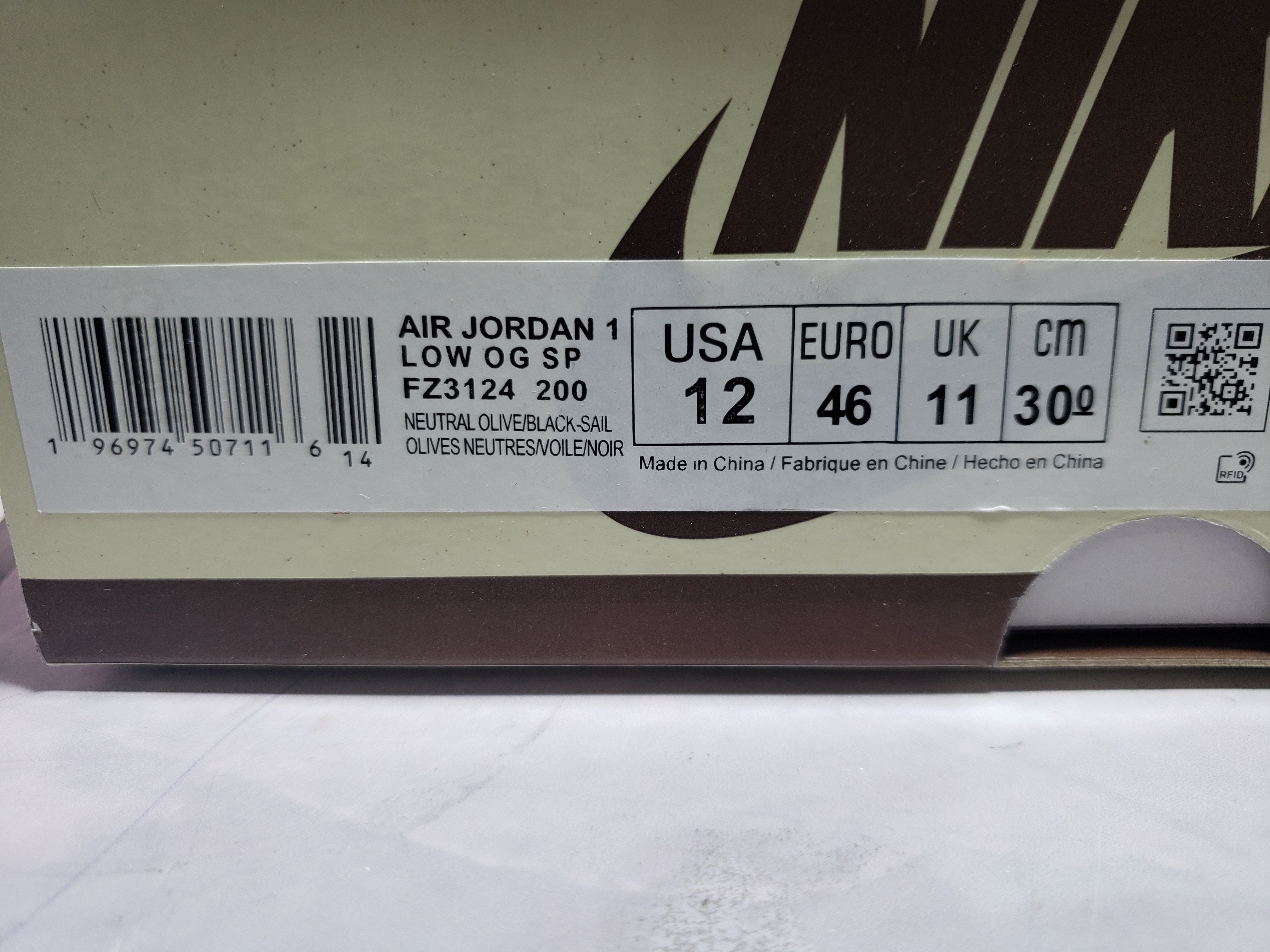 OG Jordan 1 Retro Low Golf Travis Scott Neutral Olive,FZ3124-200