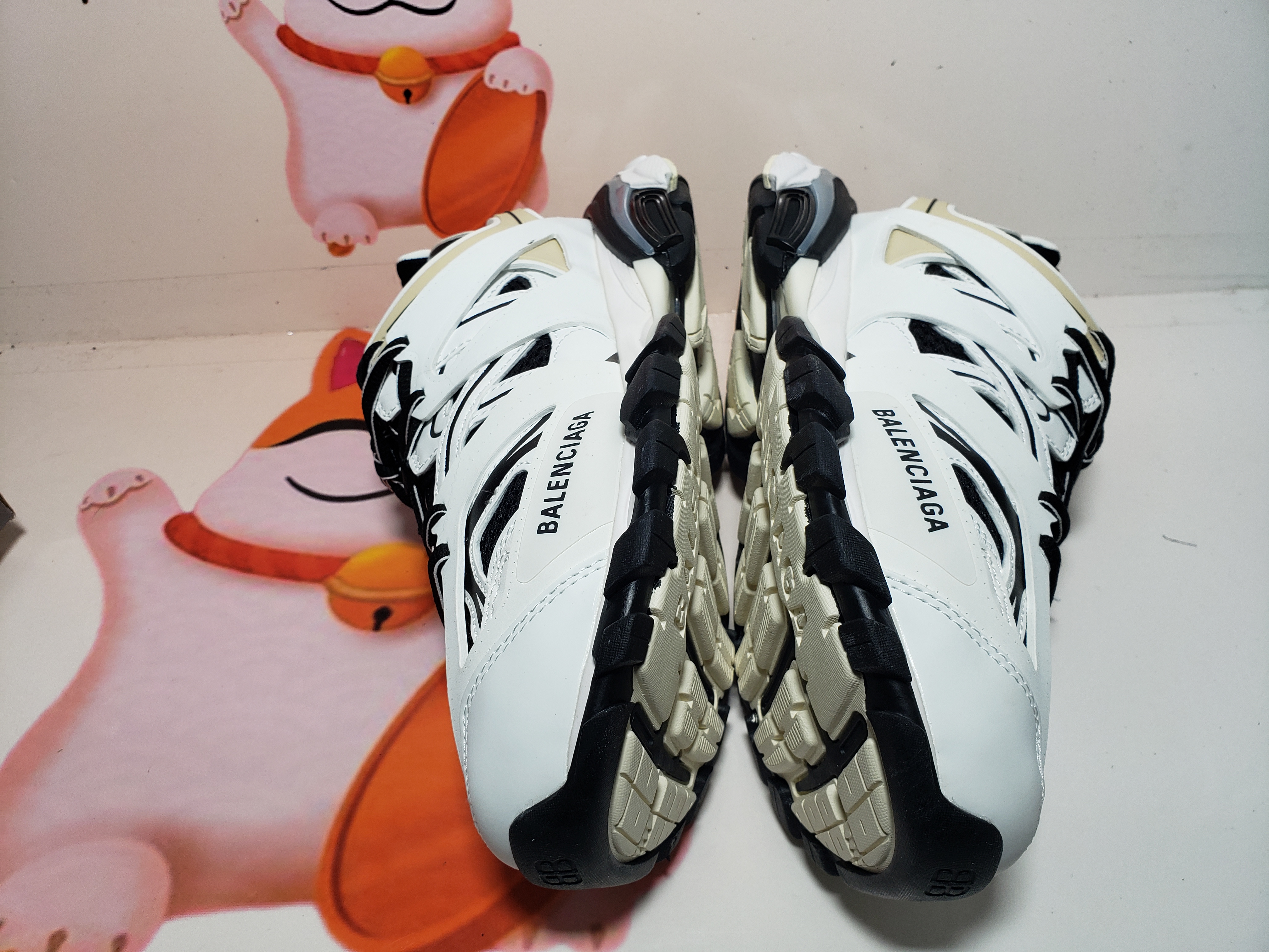 PKGoden  Balenciaga Tess S.Black And White 542436 W3NH3 7261 