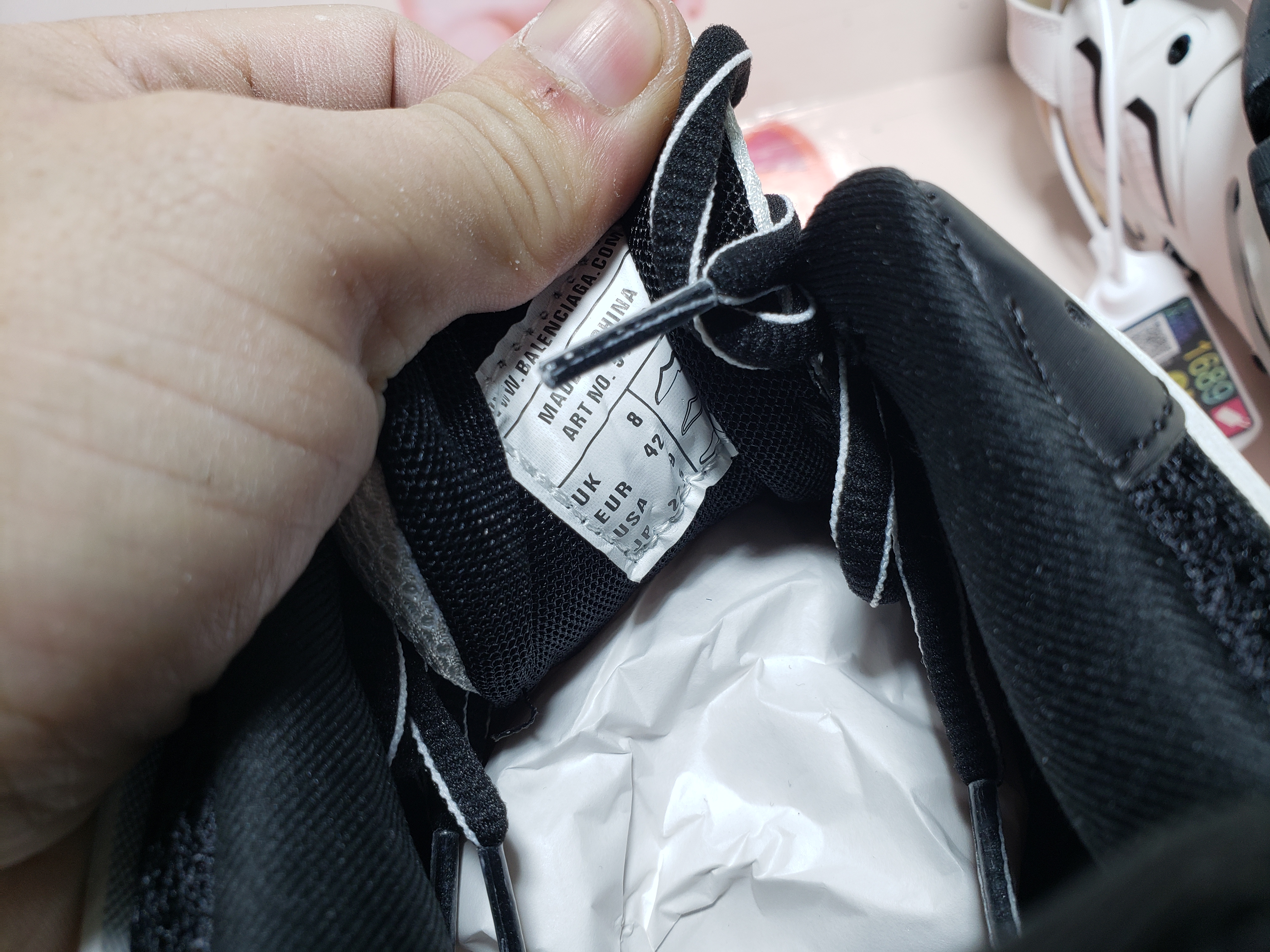 PKGoden  Balenciaga Tess S.Black And White 542436 W3NH3 7261 