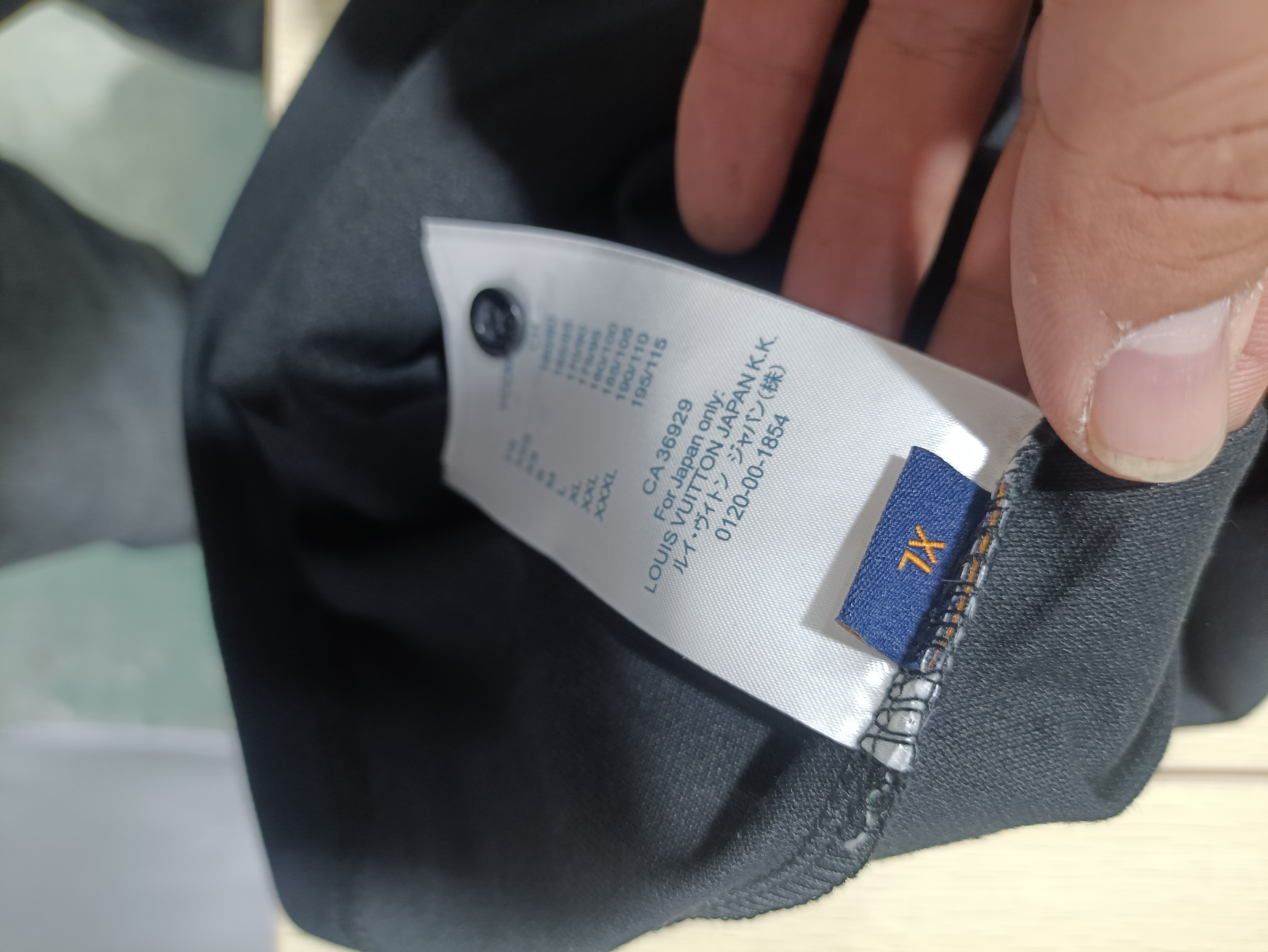 Louis Vuitton signature letter embroidery POLO black