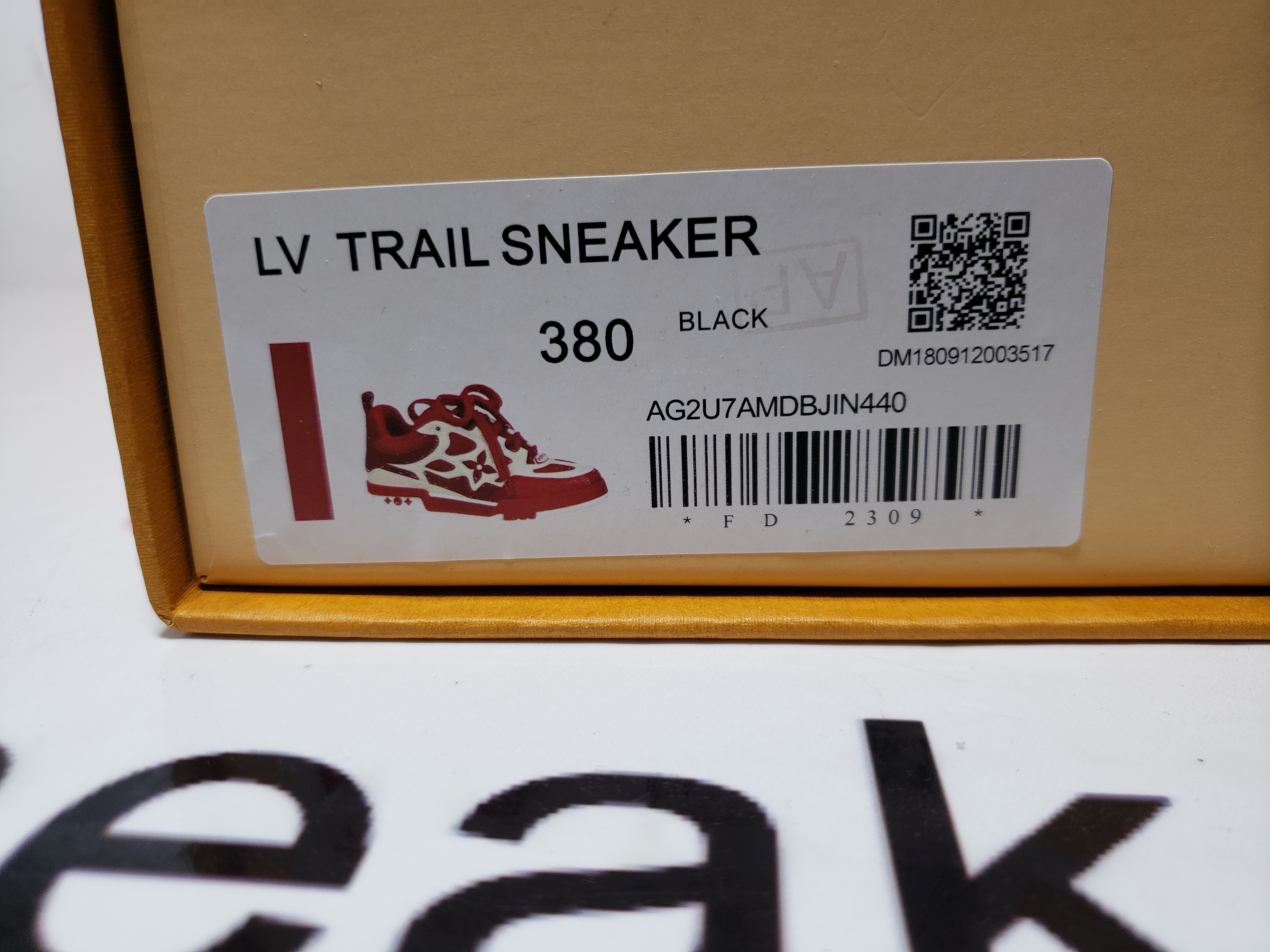 PKGoden  Louis Vuitton Leather lace up Fashionable Board Shoes Red 51BCOLRB