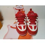 PKGoden  Louis Vuitton Leather lace up Fashionable Board Shoes Red 51BCOLRB
