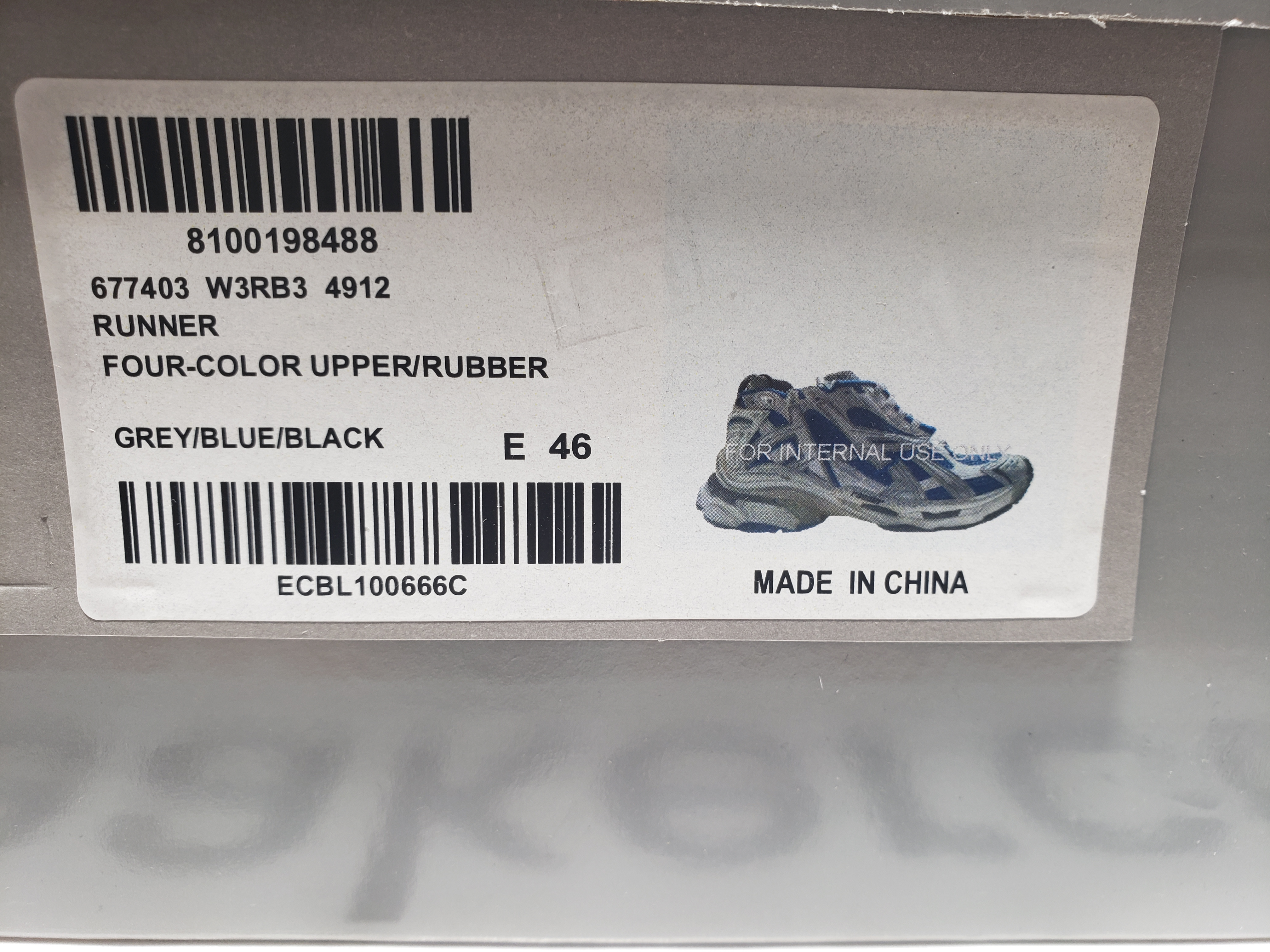 Balenciaga Runner White Blue 677403W3RB34912