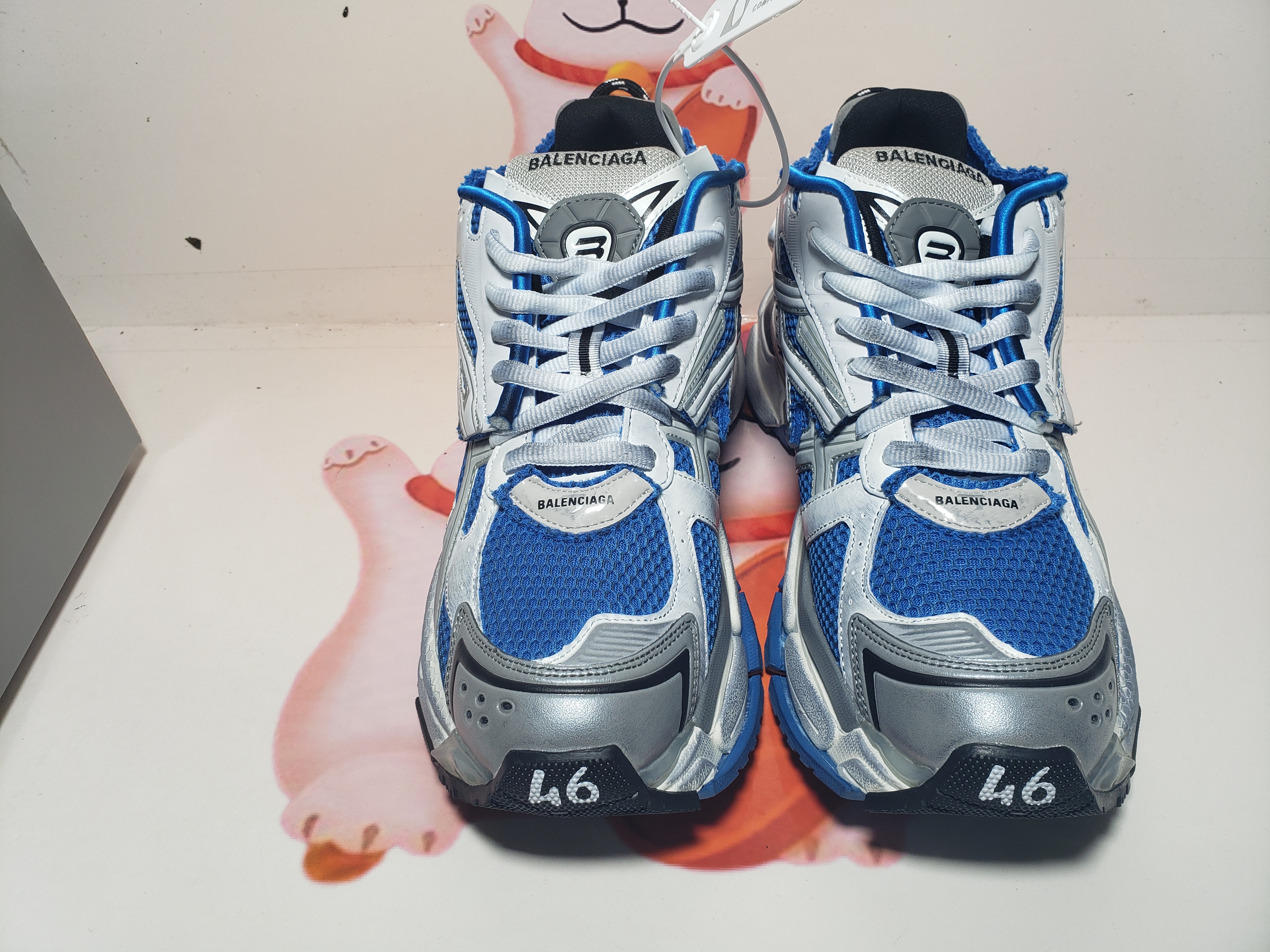 Balenciaga Runner White Blue 677403W3RB34912