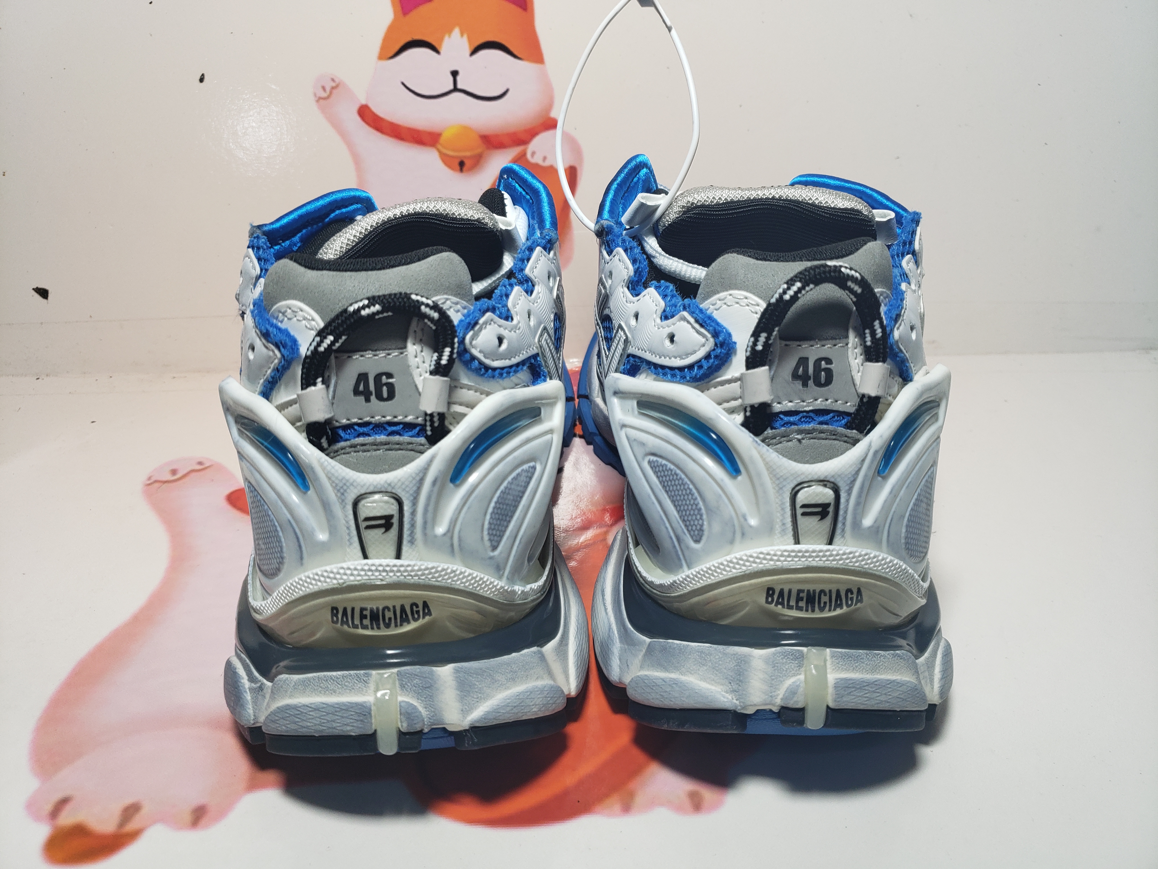 Balenciaga Runner White Blue 677403W3RB34912