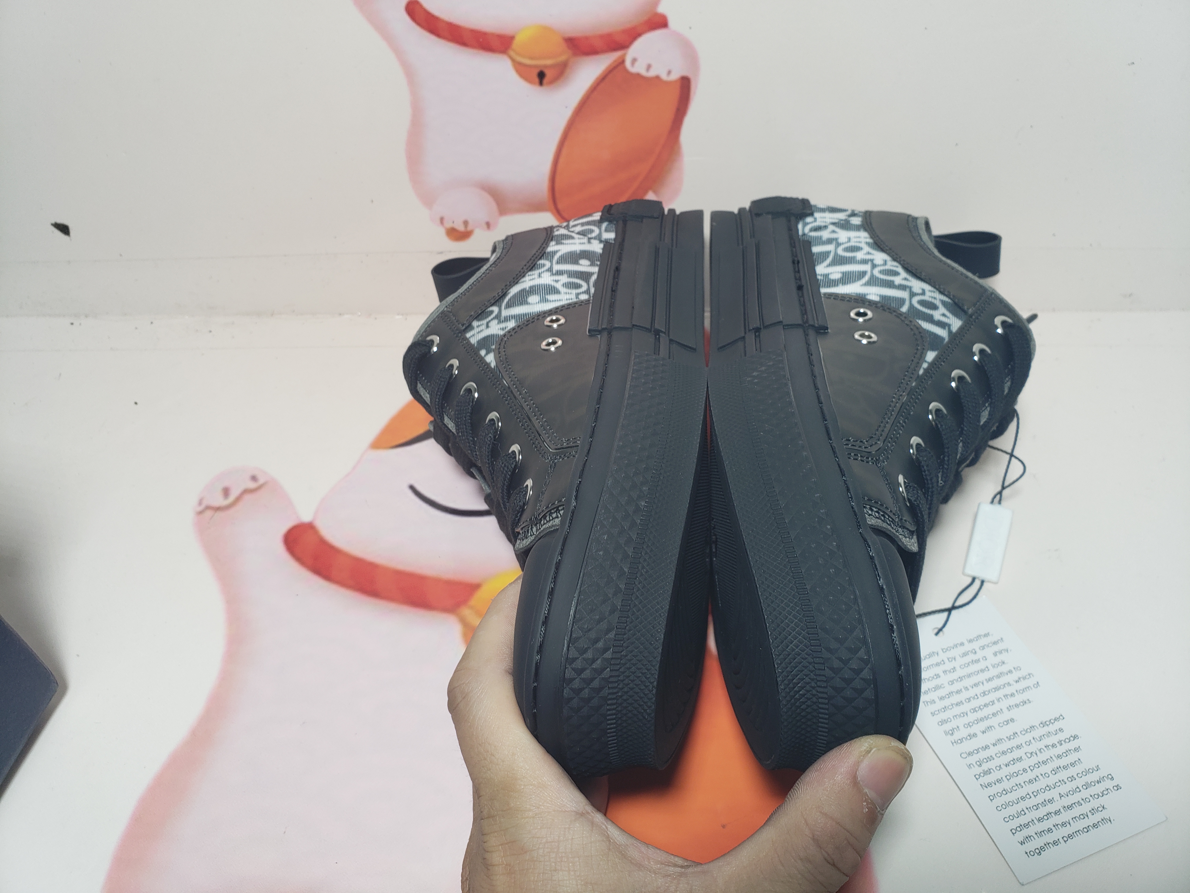 Dior B23 HT Oblique Transparency Low H565 White Black