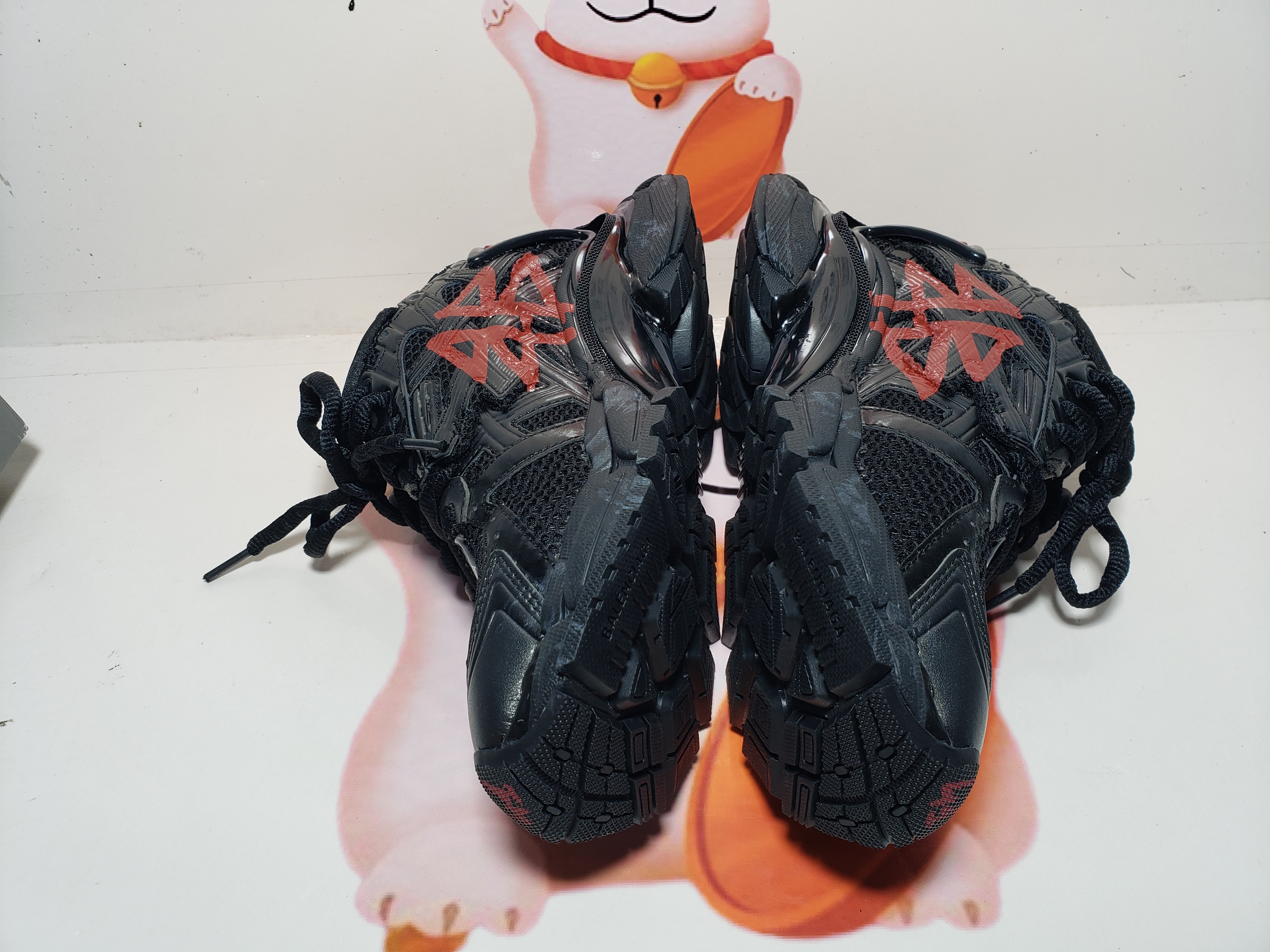 PKGoden Balenciaga Runner Black And Red Characters,677402 W3RB1 0102