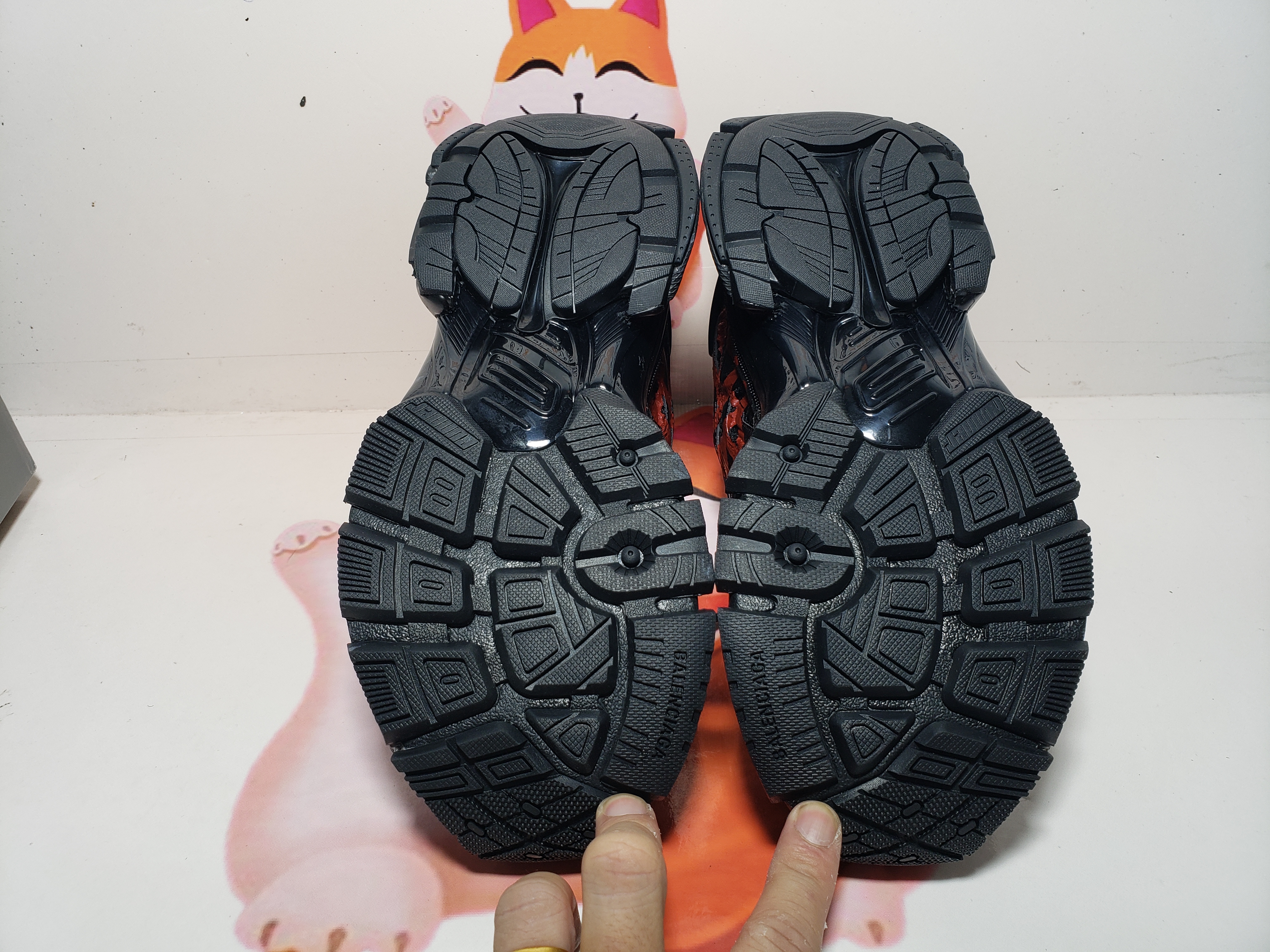 PKGoden Balenciaga Runner Black And Red Characters,677402 W3RB1 0102