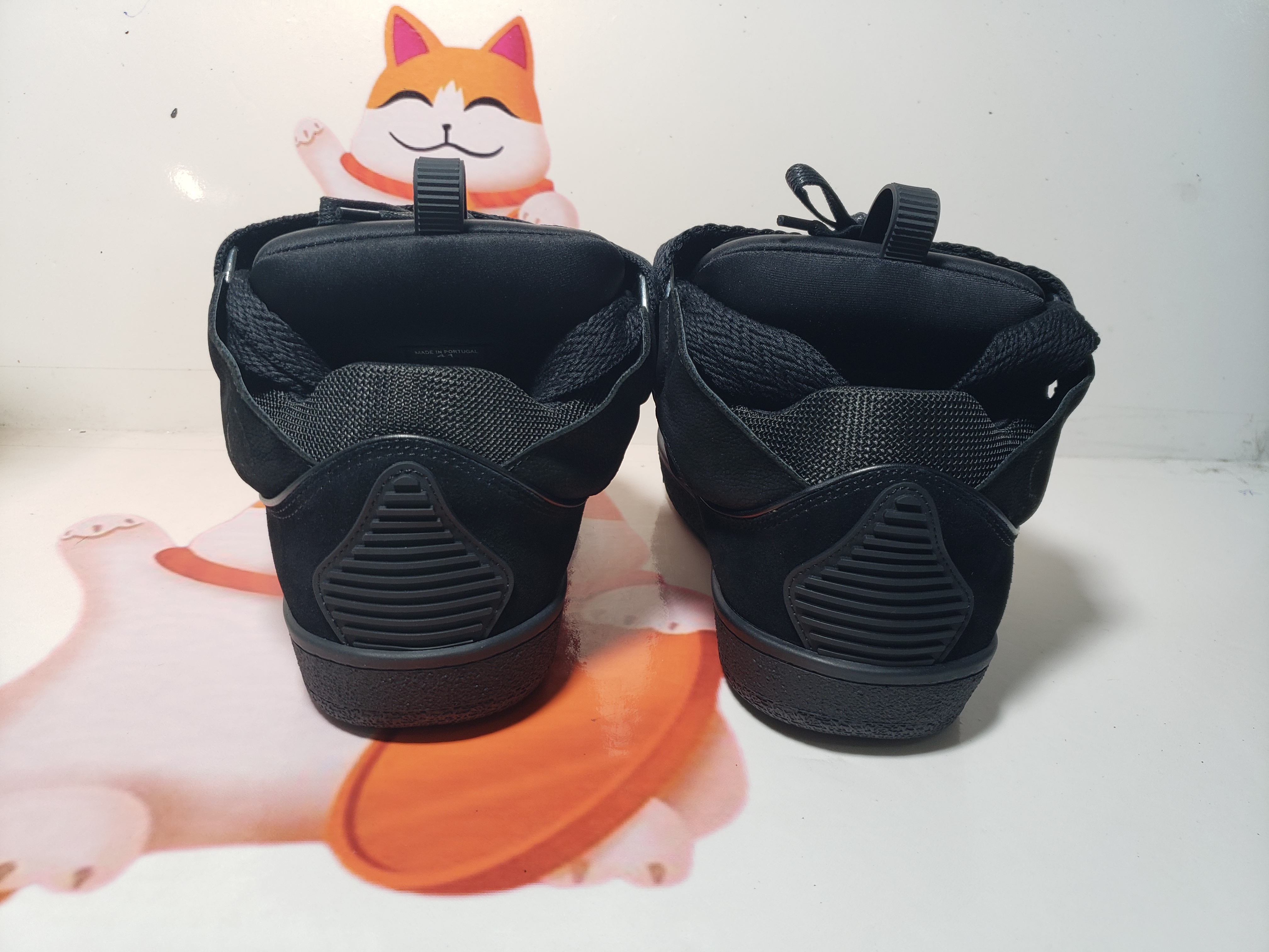 Lanvin Leather Curb Triple Black