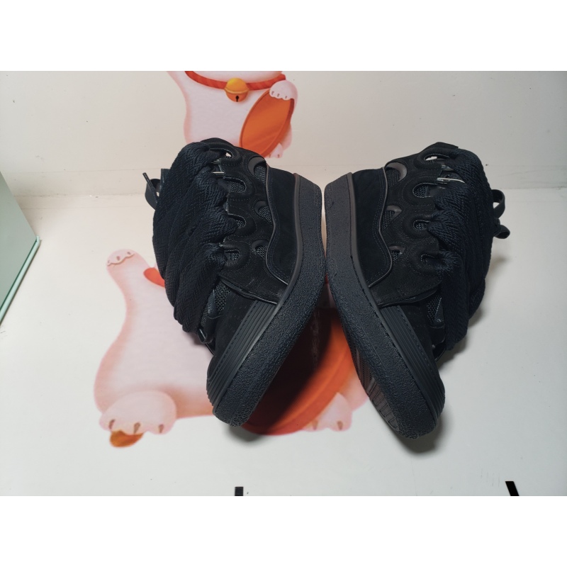 Lanvin Leather Curb Triple Black