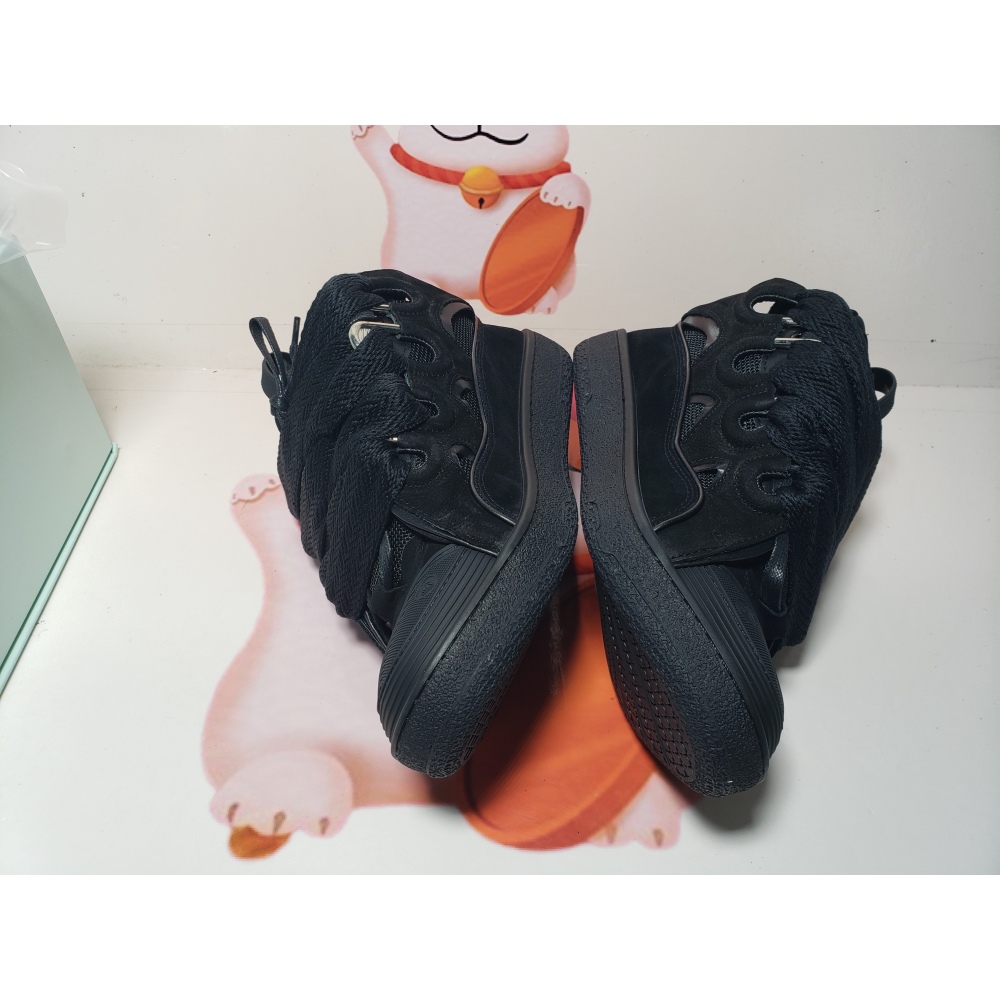 Lanvin Leather Curb Triple Black