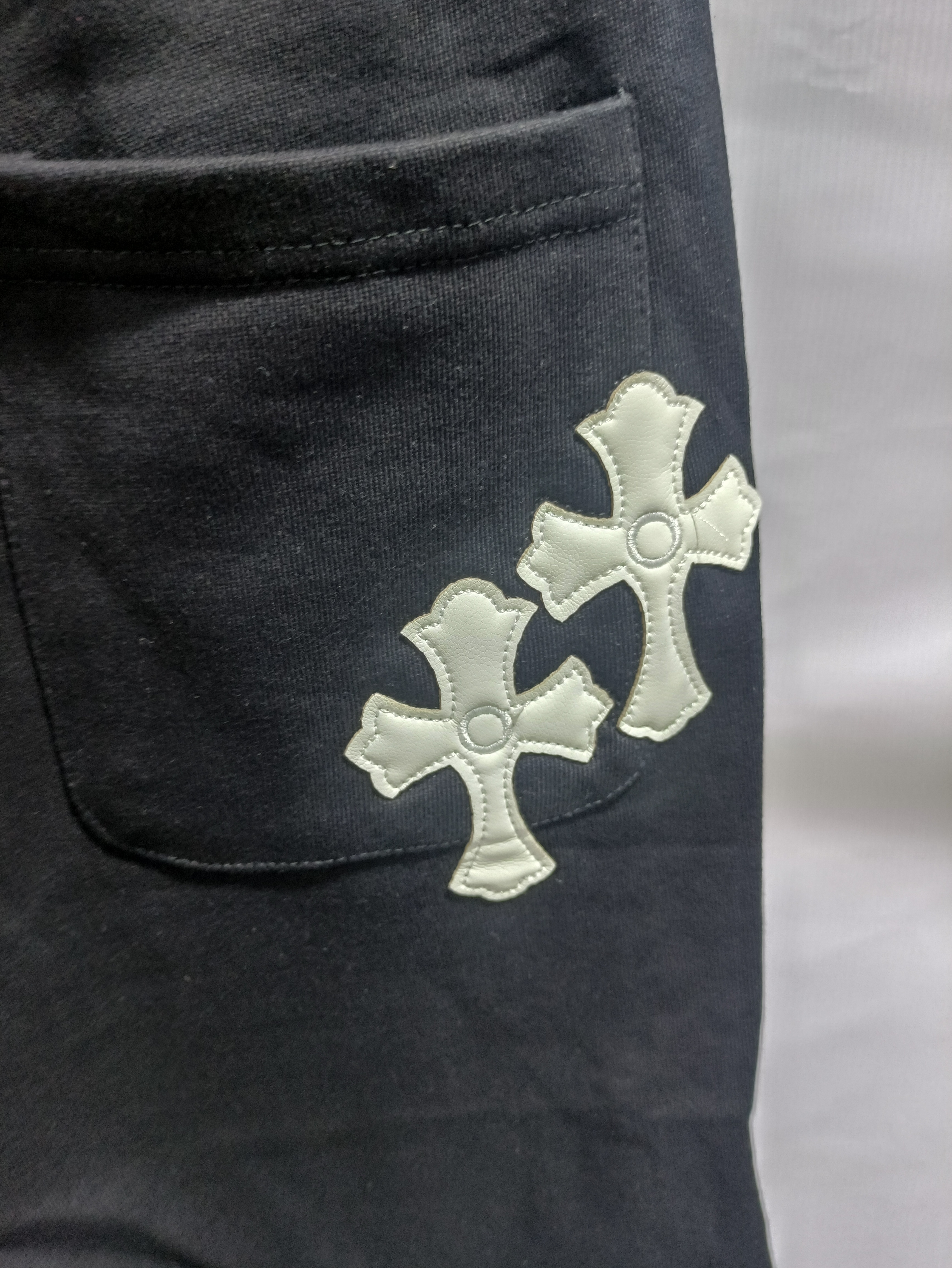 Chrome Hearts horseshoe cross Short Pants black