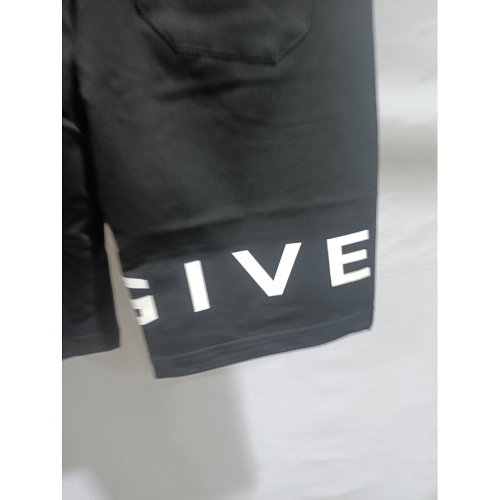 Givenchy-classic letter embroidered quarter shorts pants