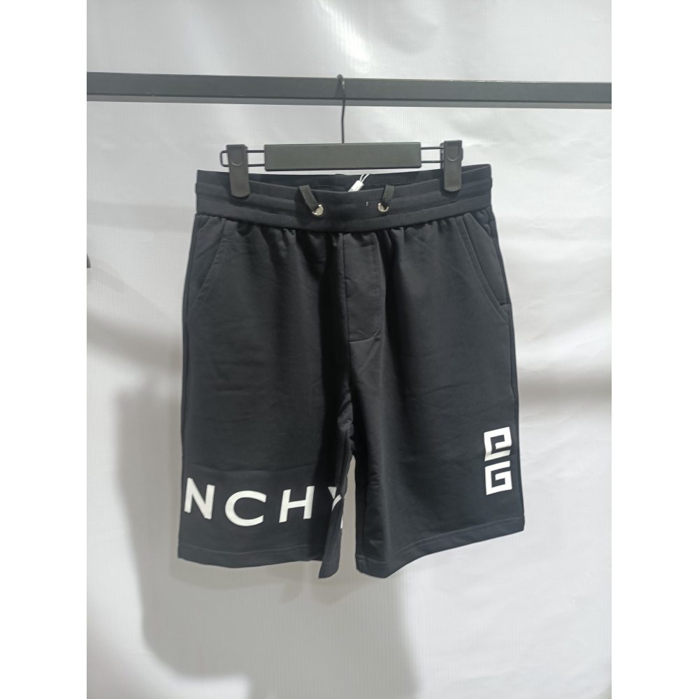 Givenchy-classic letter embroidered quarter shorts pants