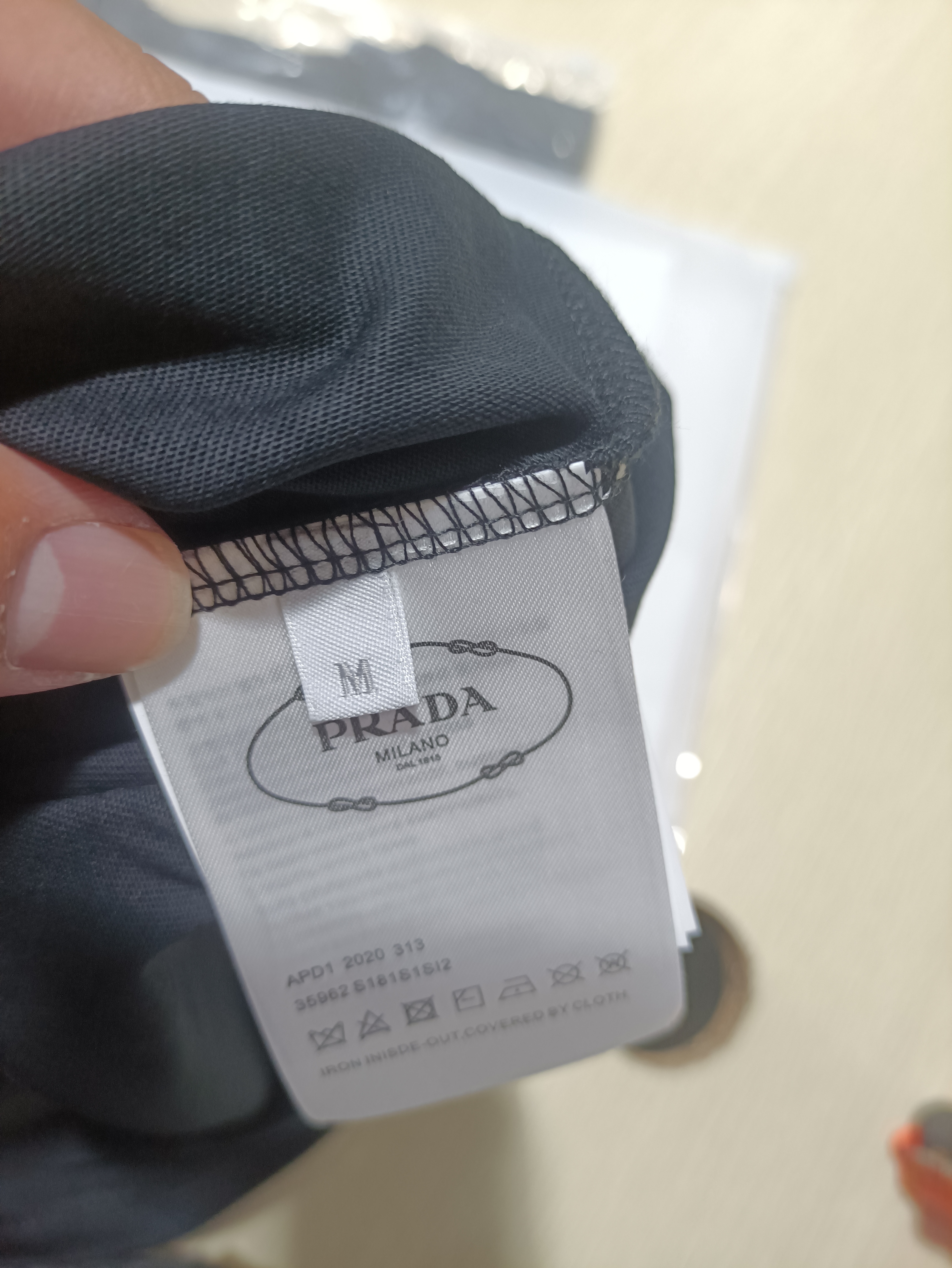 Prada collar necklace large letter short-sleeved T-shirt 1901 T-Shirts