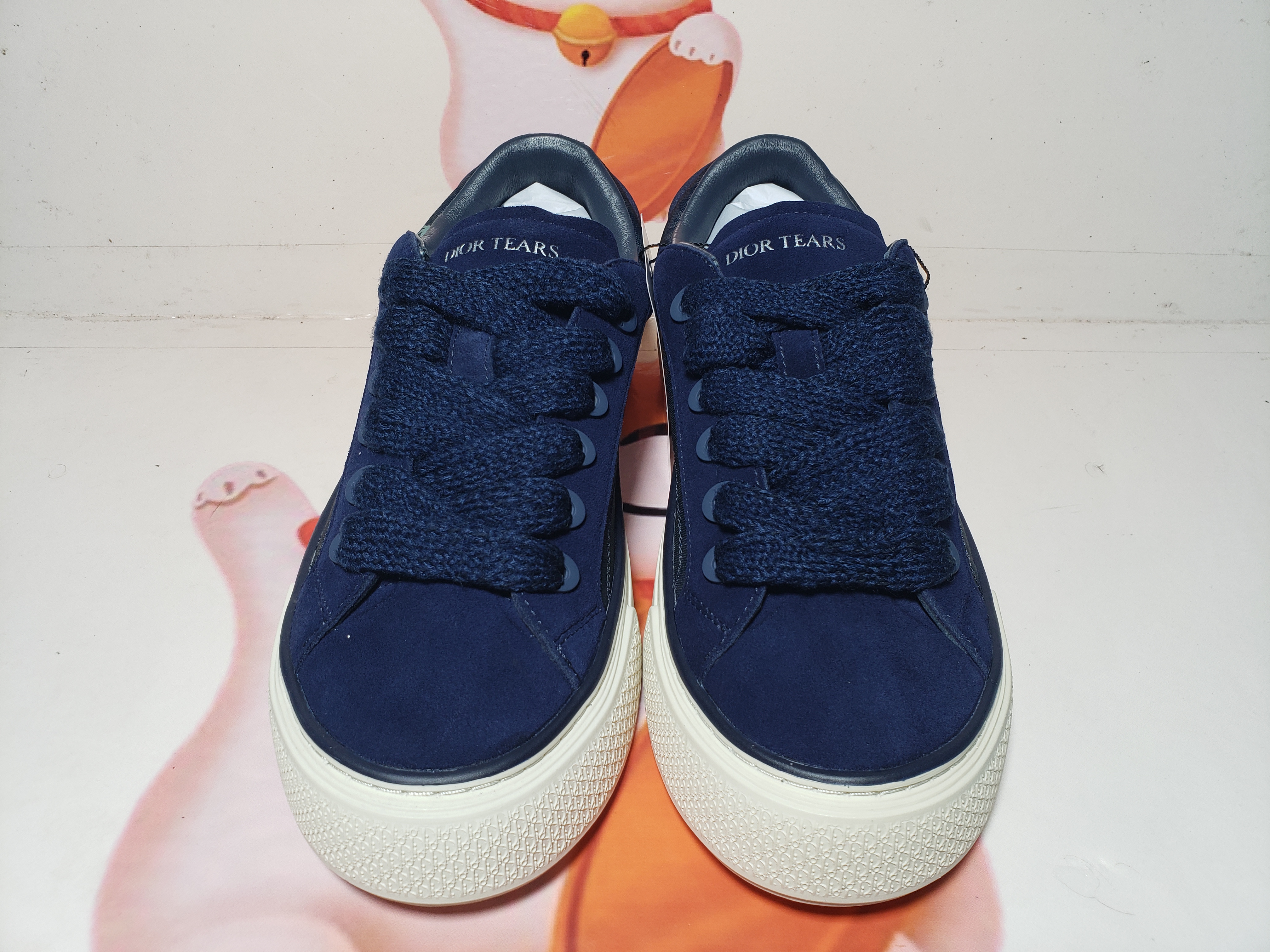 PKGoden Dior B33 Sneaker Dior Tears Blue Denim Peace Sign,  3SN303ZWZ_H565