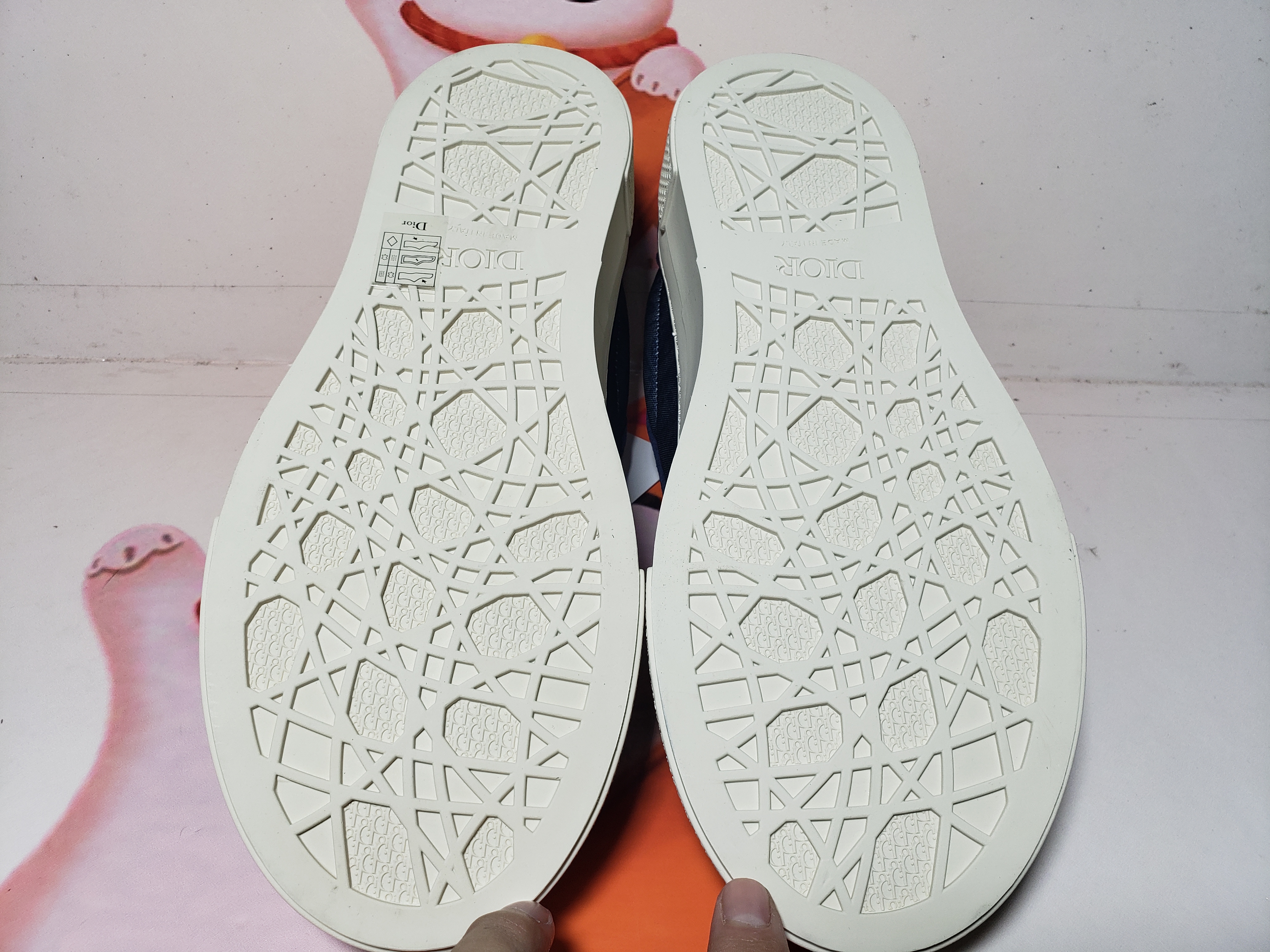 PKGoden Dior B33 Sneaker Dior Tears Blue Denim Peace Sign,  3SN303ZWZ_H565