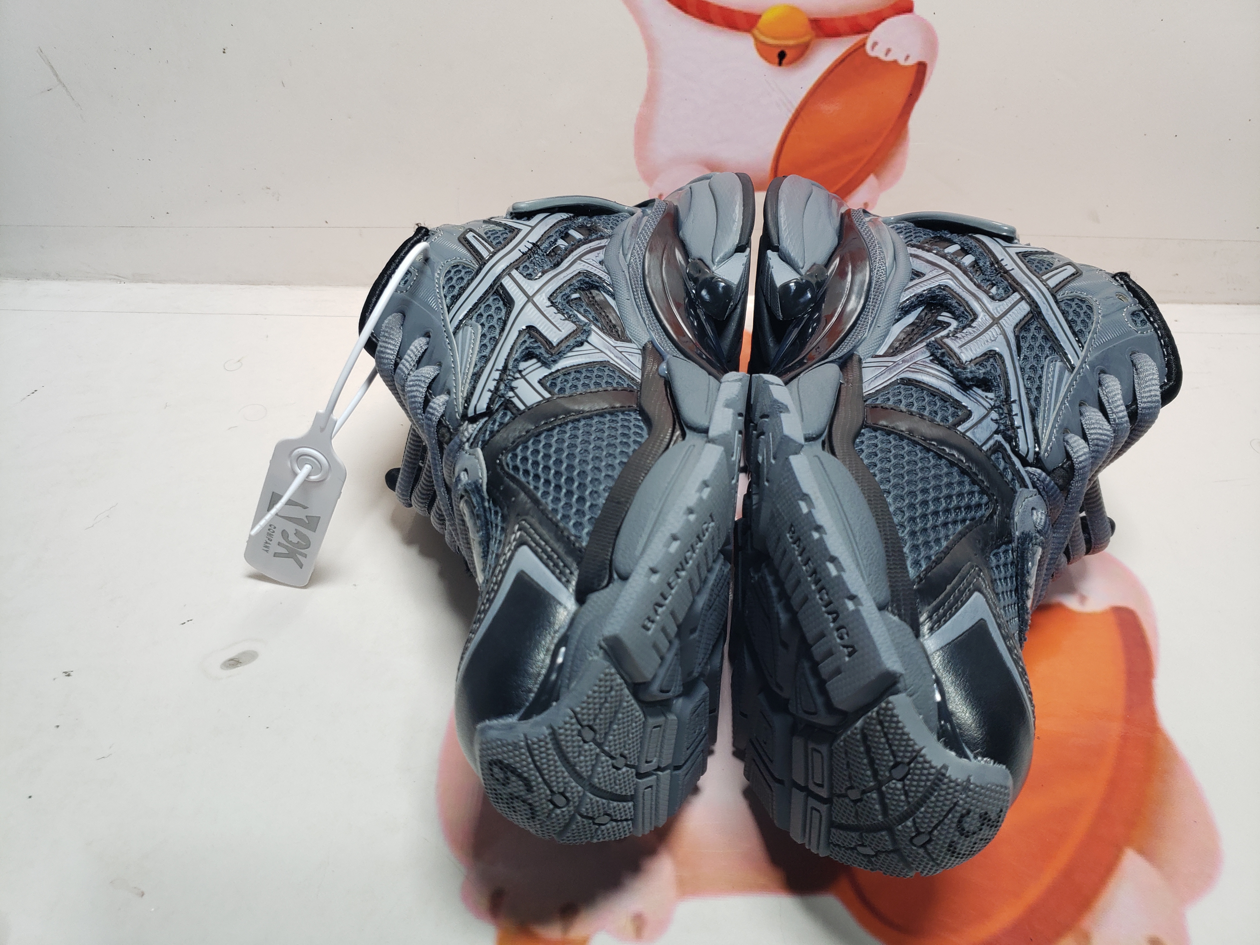 Balenciaga 7th Runner All Black Gray 677402 W3RB2 1515