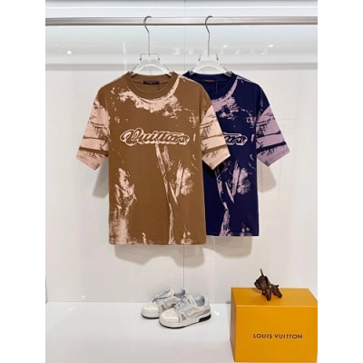 Louis Vuitton T-Shirt Khaki/Purple-blue H1408 01