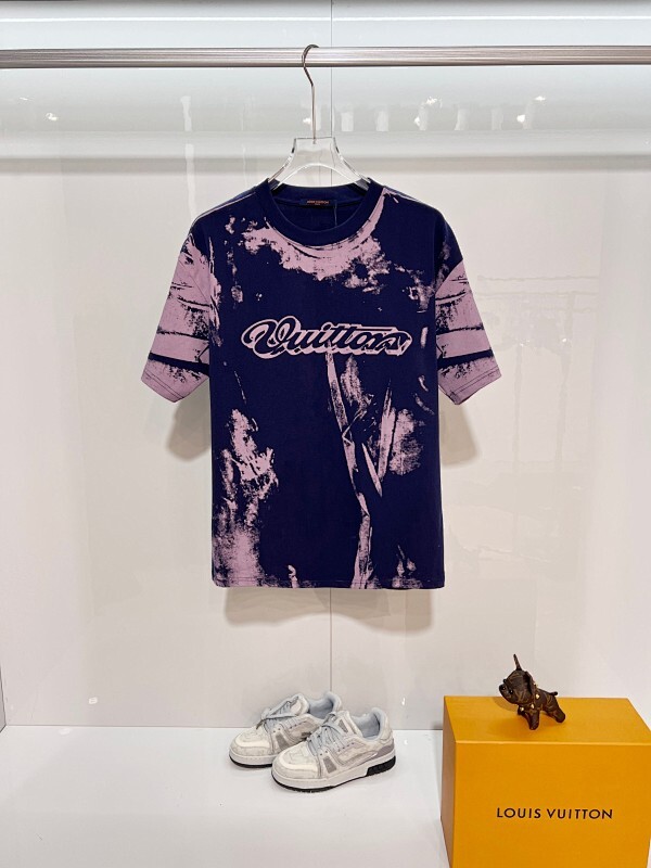 Louis Vuitton T-Shirt Khaki/Purple-blue H1408
