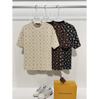 Louis Vuitton T-Shirt Black/Khaki/Red H1418 01