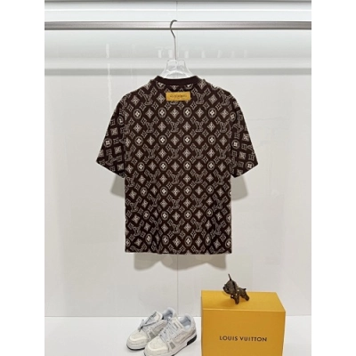 Louis Vuitton T-Shirt Black/Khaki/Red H1418 02