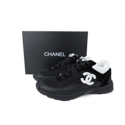 PKGoden Chanel CC Logo Sneaker Black White 02
