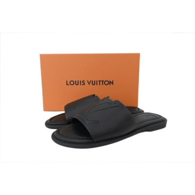 LOUIS VUITTON Portofino Slide Shoes Black 01