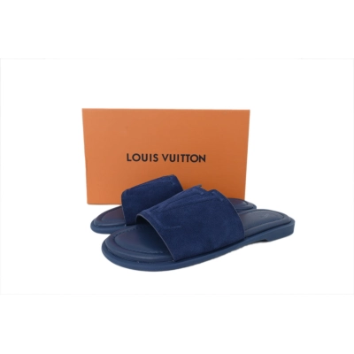 LOUIS VUITTON Portofino Slide Shoes Blue 01
