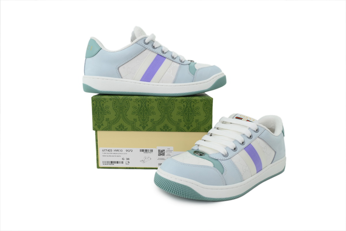 Gucci Dirty Low Lace Sneakers Smoky Blue