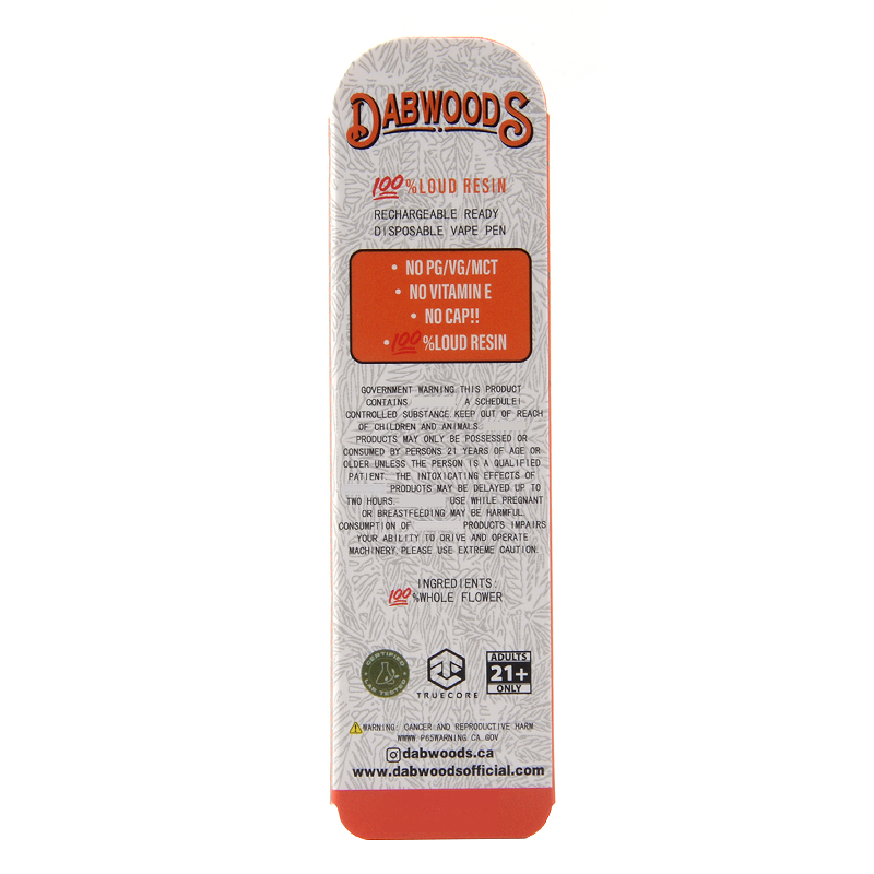 Dabwoods disposable vape pen empty 1ml Rechargeable 280mah