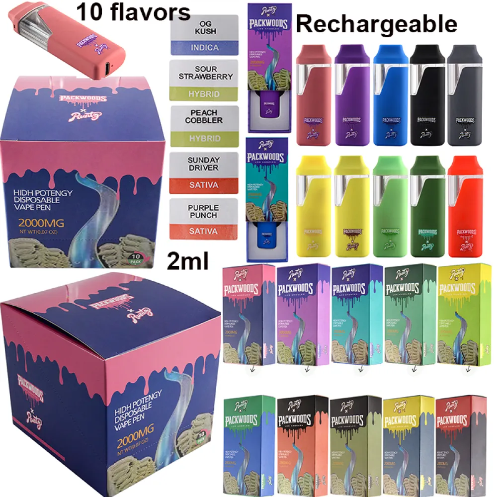 Rubber empty 2ml packwoods diamond Vape pens