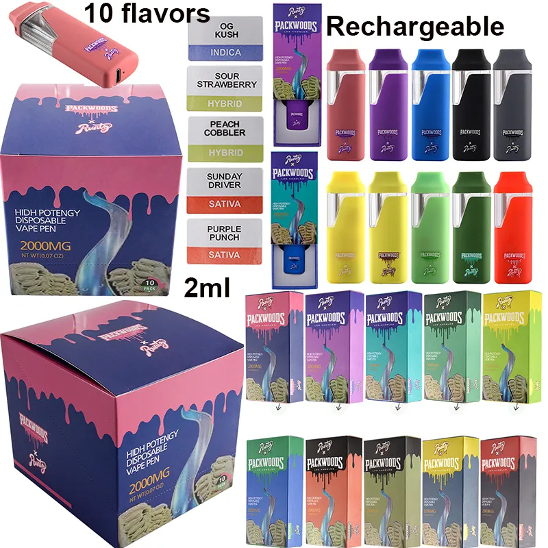 Rubber empty 2ml packwoods diamond Vape pens