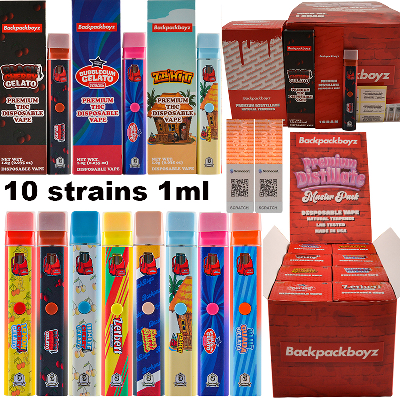 wholesale backpackboyz vape empty 1ml backpackboyz weed vape popular backpack boyz 8 strains device pods