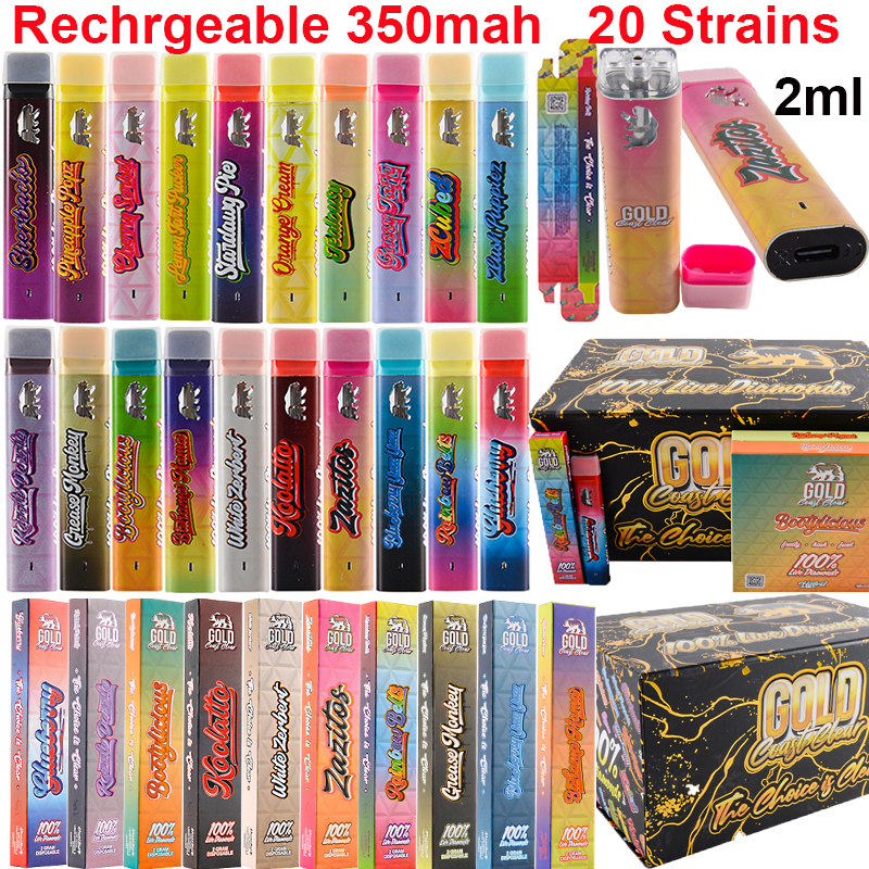 Live Resin Liquid Diamonds Gold Coast Clear Disposable Vape Pens Rechargeable 350mah full 2grams gold coast clear disposable