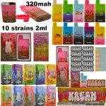 hot selling kream disposable vape rechargeable 2000g disposable for sale live resin 10 strains disposable vape