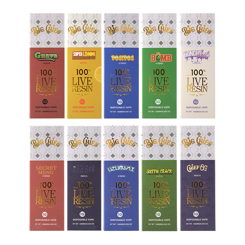 Live Resin Big Chief disposable vape rechargeable empty 1ml