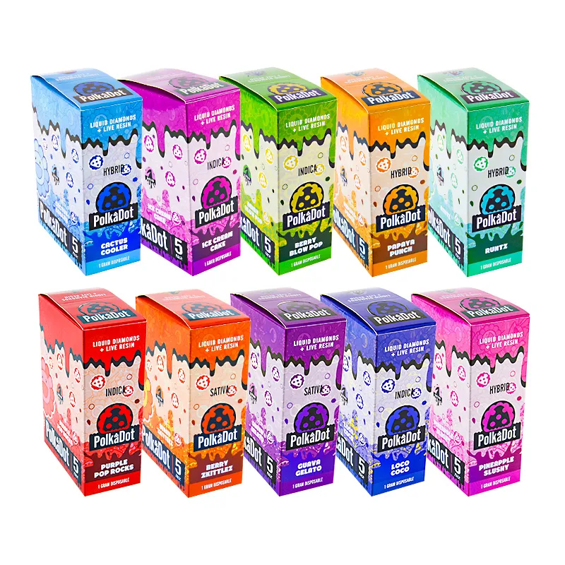 Polkadot empty 1ml rechargeable disposable vape pen