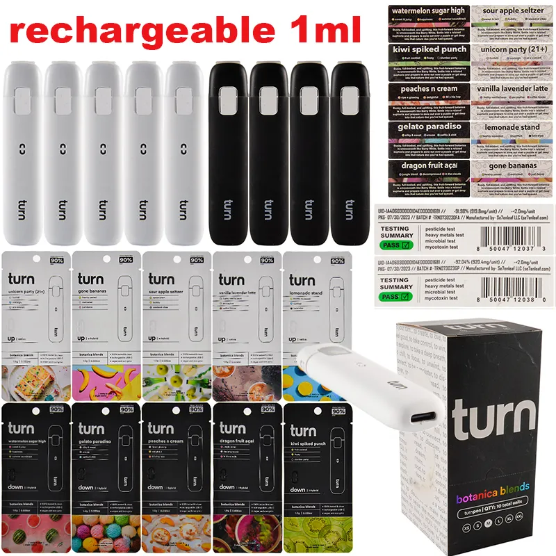 new turn up disposable vape pen best device pods rechargeable 280mah empty 1ml 10 strains