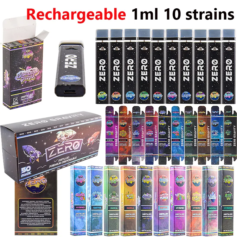 zero gravity disposable vape empty 1ml zero disposable thc high quality zero nic disposable vape rechargeable 280mah