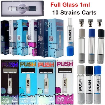 Full glass PUSH vape cartridges without logo empty 1ml 01