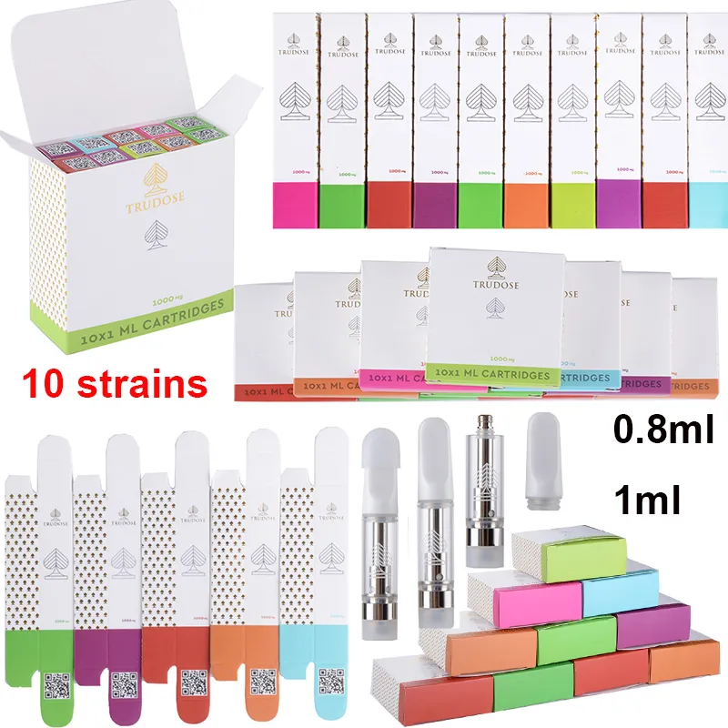 white glass Trudose Vape thc Cart/ empty ceramic coil trudose vape