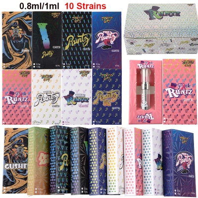 Clear Runtz vape cartridges empty 1ml 01