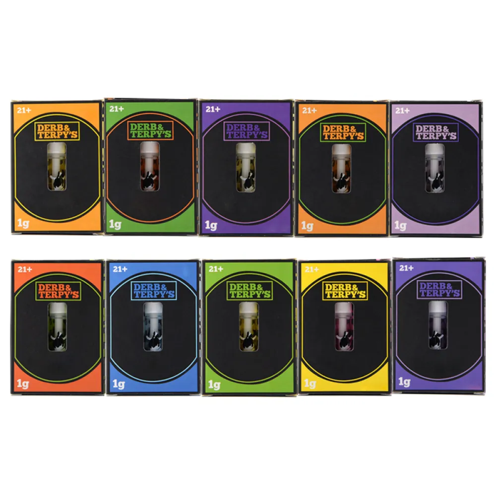 Live Resin Derb and Terpys premium 1ml cartridges